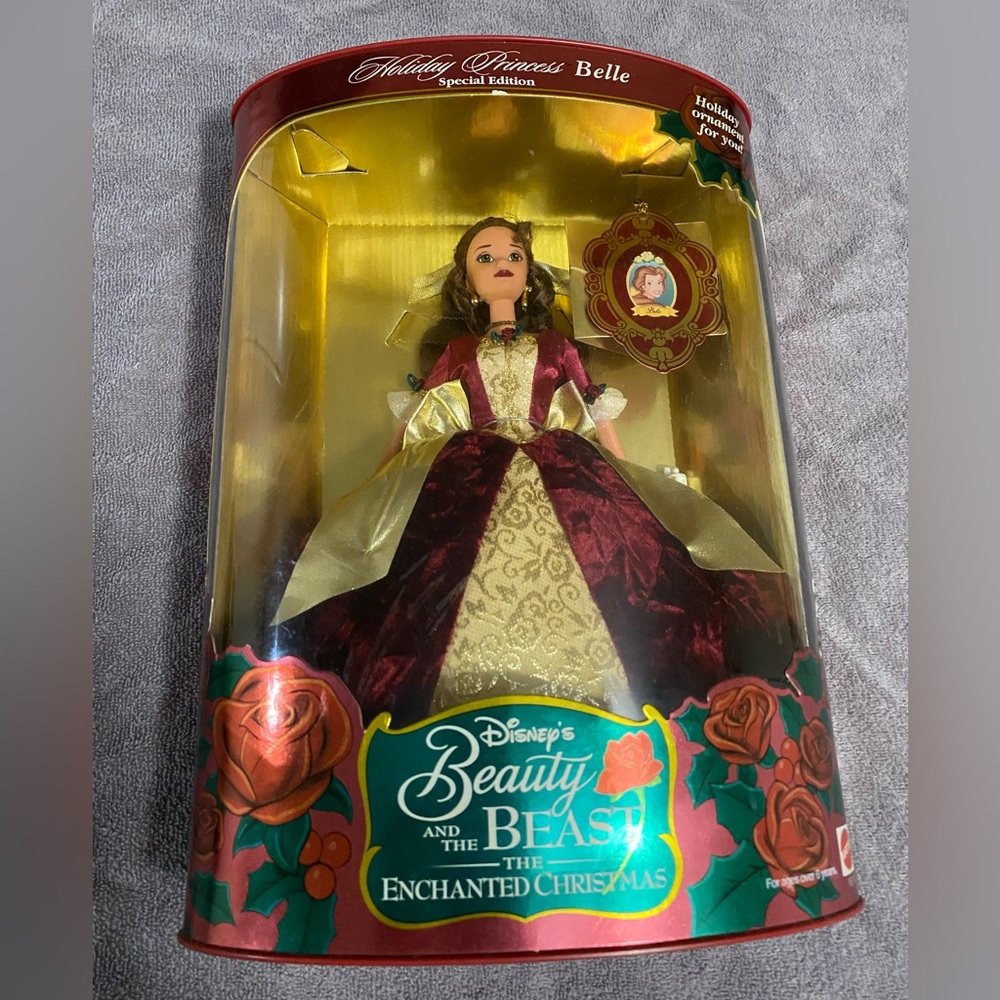 Vintage Disney Holiday Princess Belle Doll